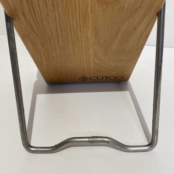 Cutco Oak Wood Knife Block Storage Space Saver Knives 5 Slot - Picture 3 of 8